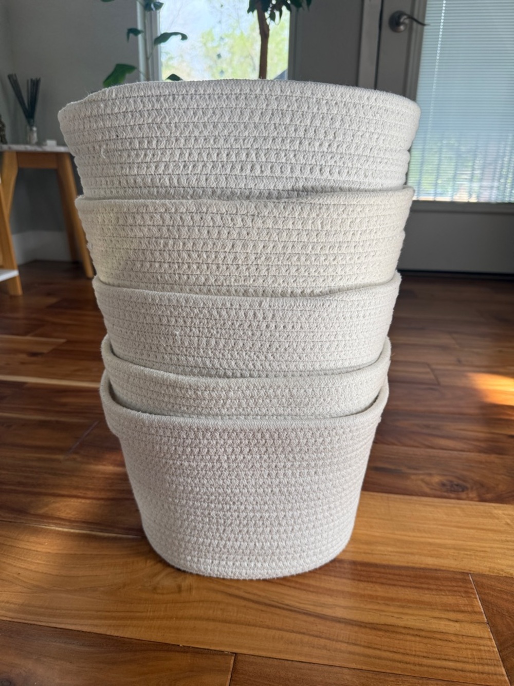 5 x Woven Storage Baskets